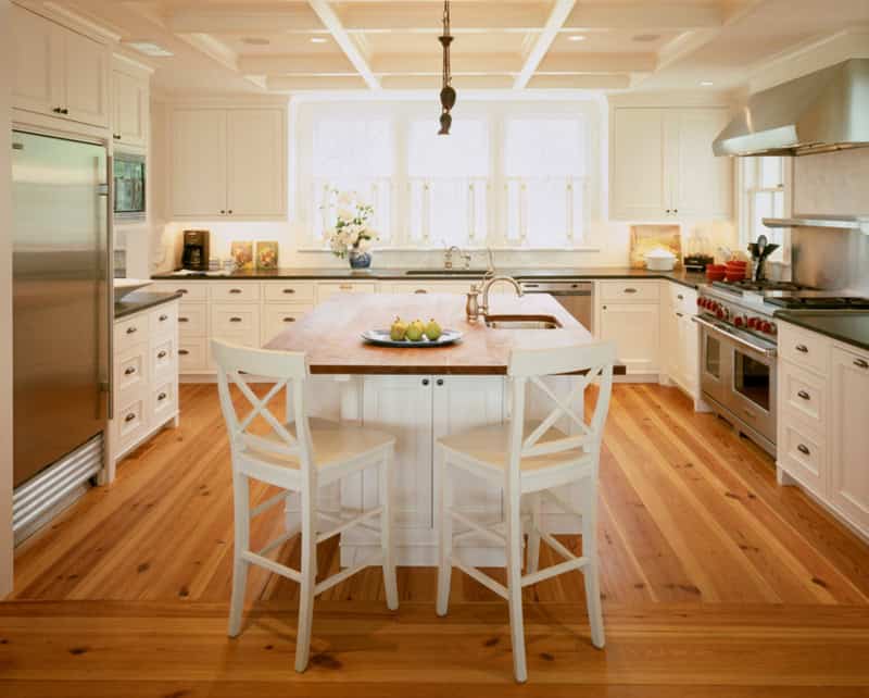 15 Classy Kitchen Designs With White Kitchen Chairs 3