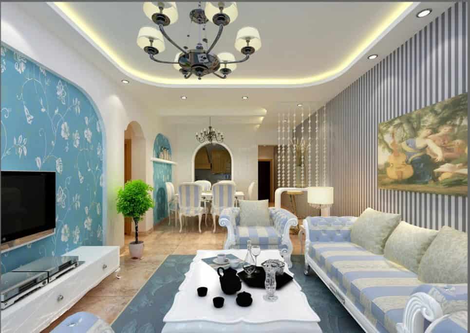 16 Lovely Living Rooms With Striped Walls 3