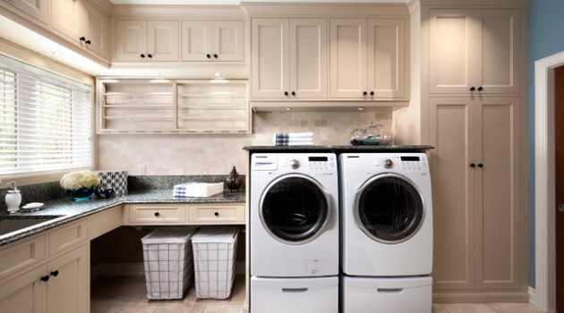 17 L-Shaped Laundry Designs For Better Use Of The Space & Functionality