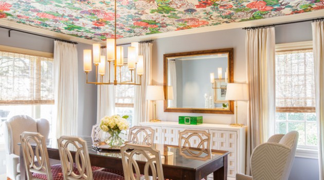 Wallpaper On The Ceiling- 17 Amazing Ideas How It Will Look Like