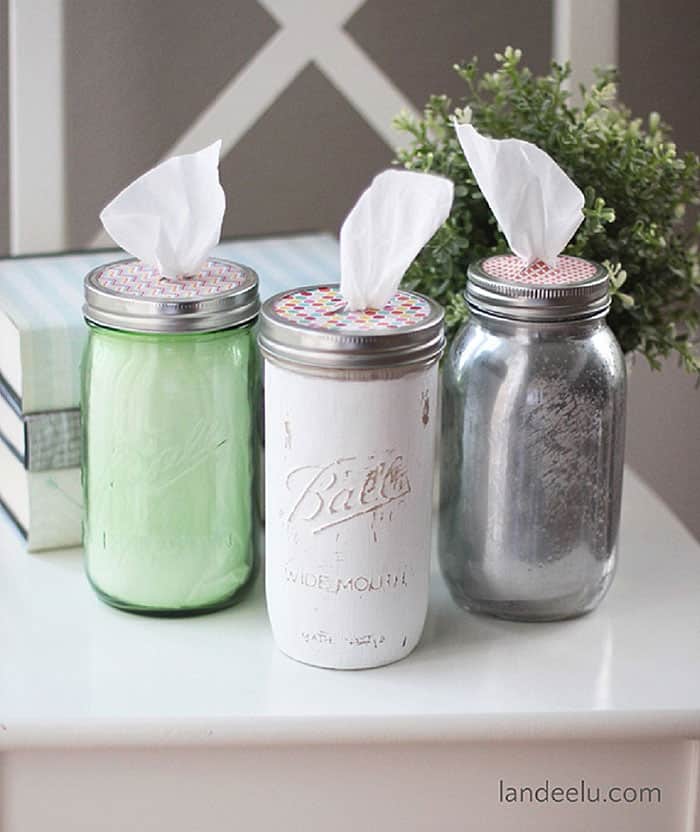 Mason Jar Tissue Holder 15