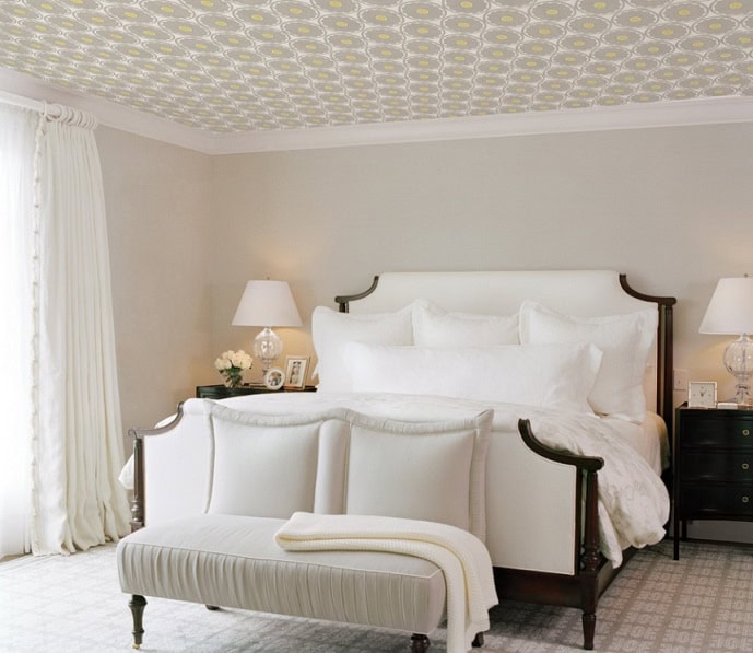 Wallpaper On The Ceiling- 17 Amazing Ideas How It Will Look Like 17