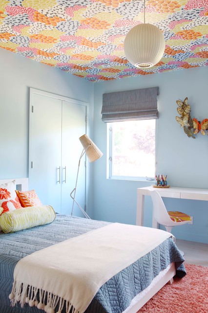 Wallpaper On The Ceiling- 17 Amazing Ideas How It Will Look Like
