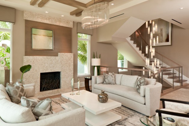 19 Brilliant Ideas To Decorate Living Room With Chandelier
