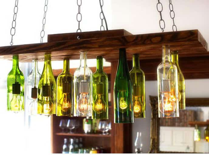 Chandelier From Old Wine Bottles 3