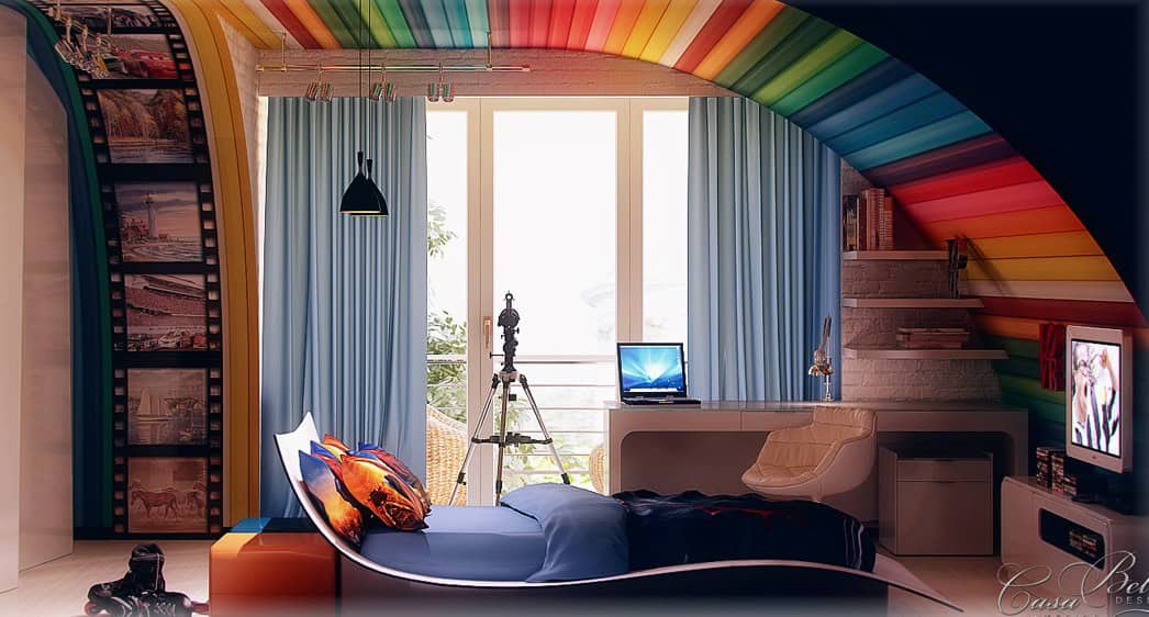 17 Brilliant Rainbow Interior Designs For All Those Who Think Outside