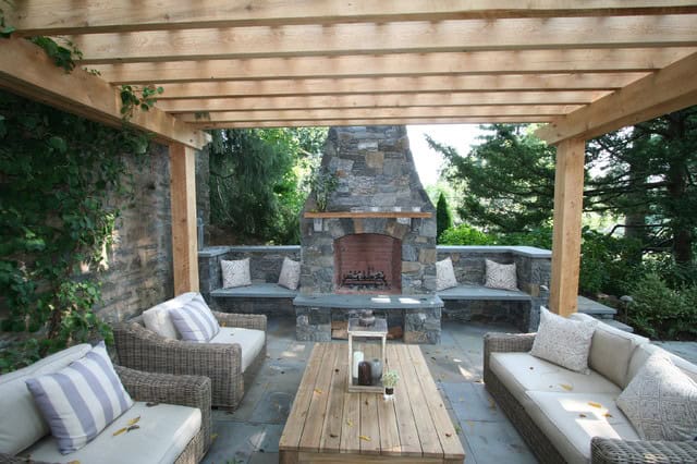 18 Astonishing Stone Fireplace Designs To Improve Your Outdoor Space 1