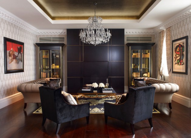 17 Bespoke Black & Gold Interiors That Steal The Show