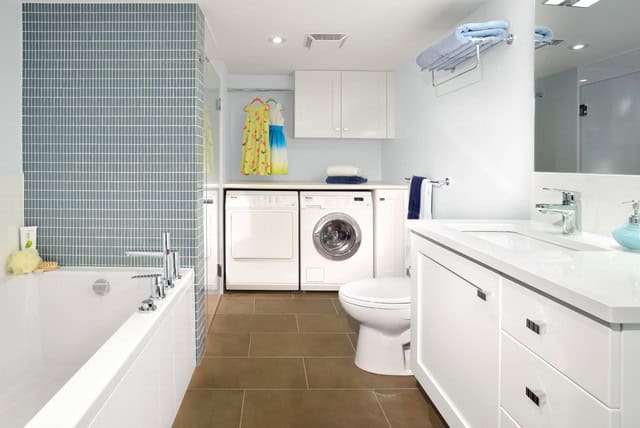 14 Multifunctional Bathroom Designs With Laundry Space 10