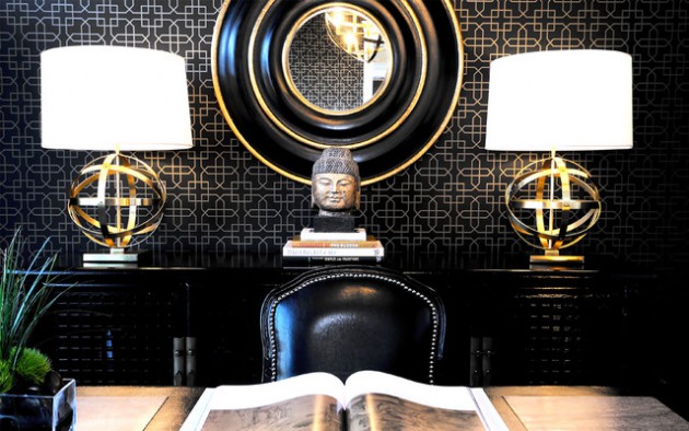 17 Bespoke Black &amp; Gold Interiors That Steal The Show