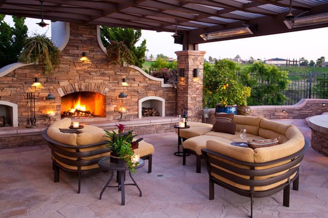 18 Astonishing Stone Fireplace Designs To Improve Your Outdoor Space 13