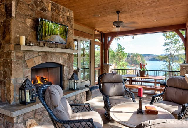 18 Astonishing Stone Fireplace Designs To Improve Your Outdoor Space 14