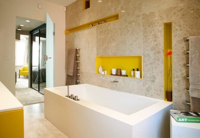18 Magnificent Bathroom Designs Refreshed With Yellow Details 17