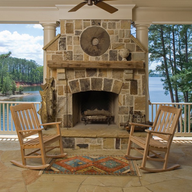 18 Astonishing Stone Fireplace Designs To Improve Your Outdoor Space