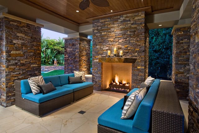 18 Astonishing Stone Fireplace Designs To Improve Your Outdoor Space 2