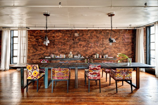 16 Charming Dining Rooms With Exposed Brick Wall
