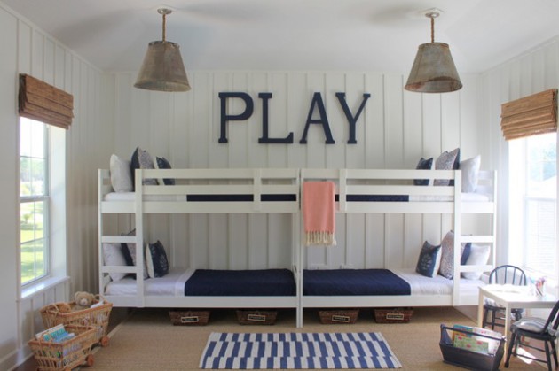 17 Super Smart Ideas For Decorating Kids Room With Four Beds