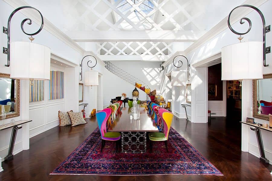 17 Cool Colorful Dining Rooms With Eclectic Influence 4
