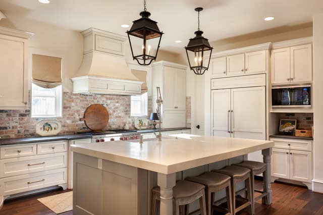 19 Charming Kitchen Designs With Brick Backsplash For Better Visual Effect 4