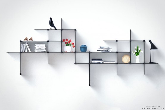Minimalist Shelves For Your Living Room, Minimalist Shelving System