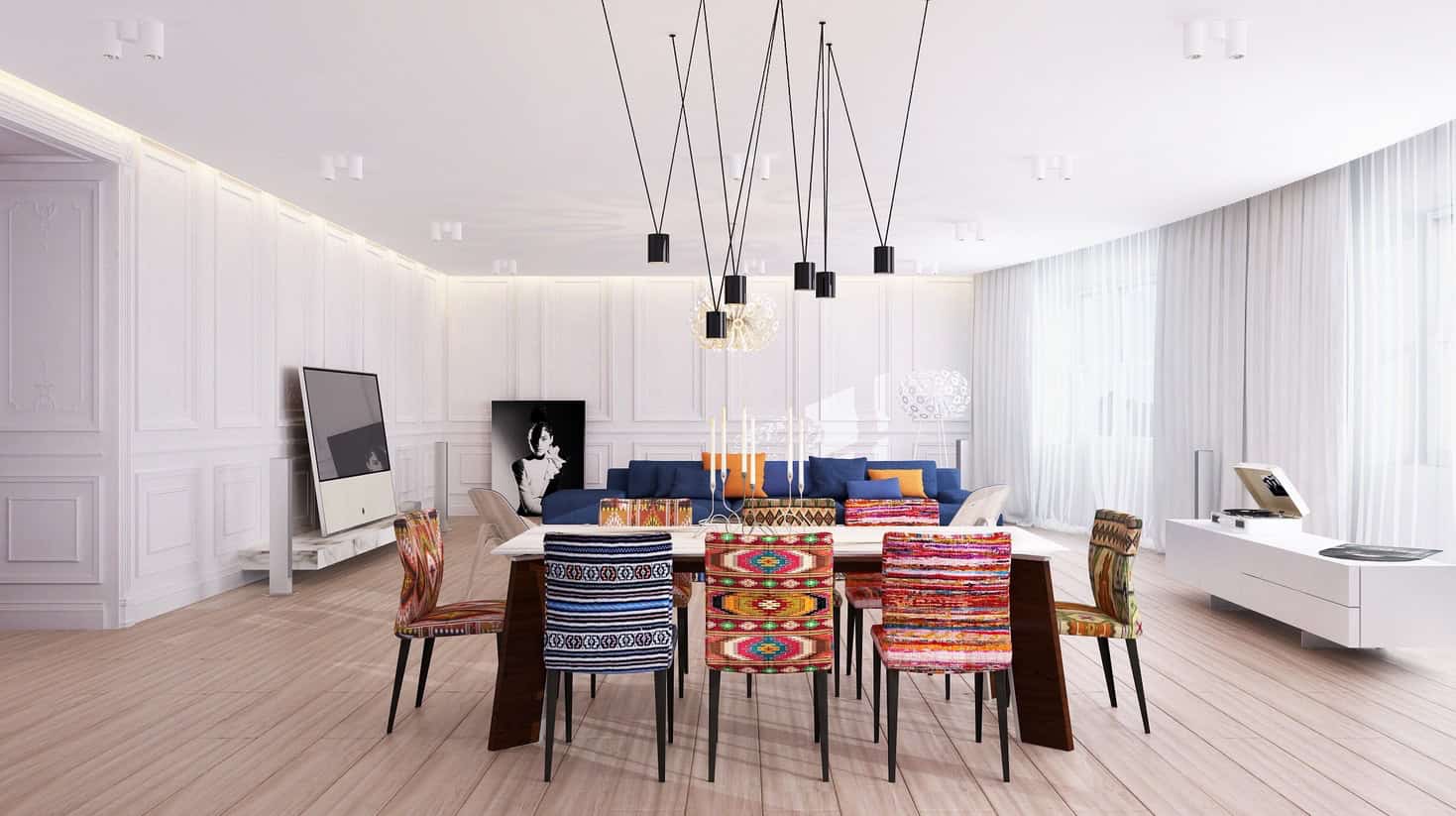 17 Cool Colorful Dining Rooms With Eclectic Influence 5