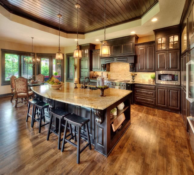 16 Classy Dark Wood Kitchens That Will Delight You