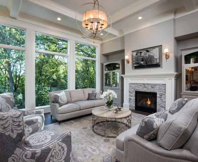 18 Lovely Living Room Designs With Wall Mounted TV 6