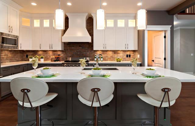 19 Charming Kitchen Designs With Brick Backsplash For Better Visual Effect 6