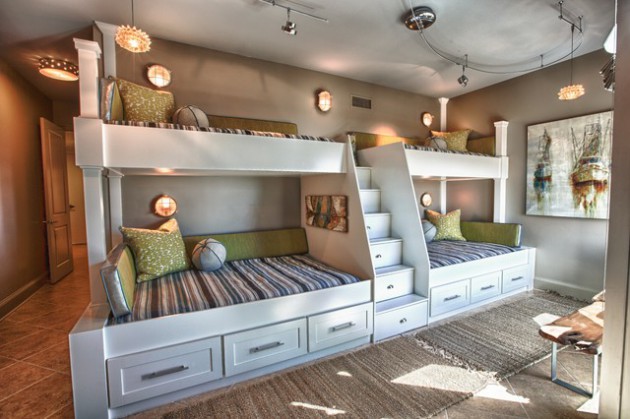 17 Super Smart Ideas For Decorating Kids Room With Four Beds