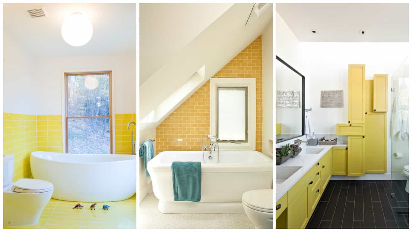 18 Magnificent Bathroom Designs Refreshed With Yellow Details