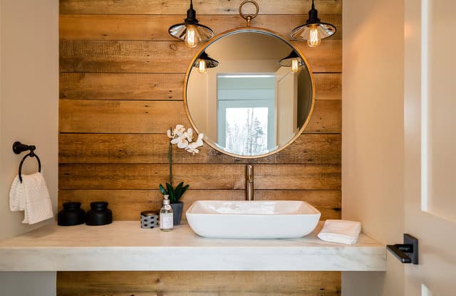 15 Classy Bathroom Designs With Reclaimed Wood 1