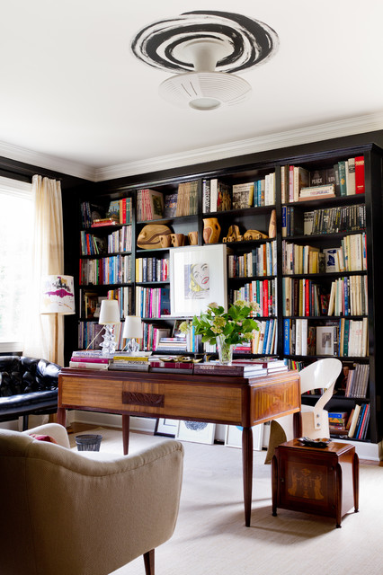 17 Charming Home Office Designs With Library