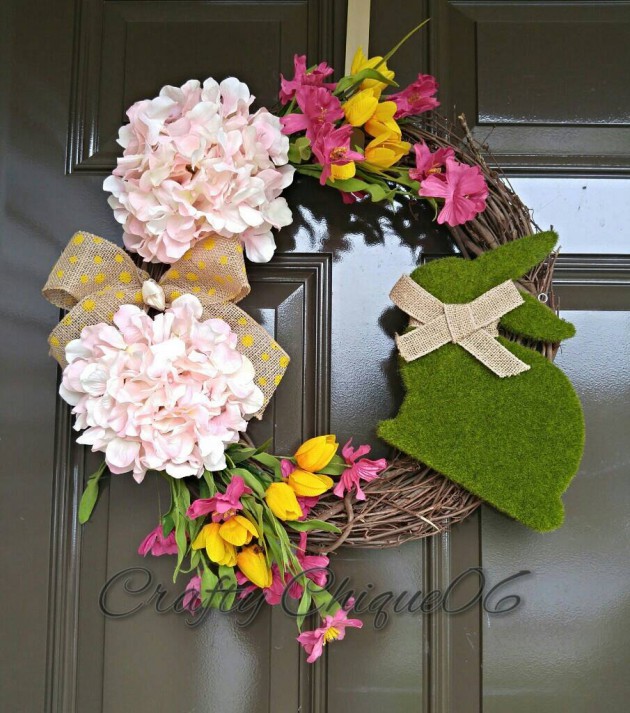 16 Jolly Handmade Easter Wreath Designs For The Upcoming Holiday
