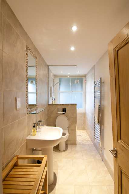19 Narrow Bathroom Designs That, Small Narrow Bathroom Ideas With Shower