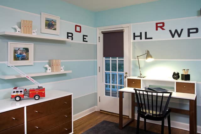 18 Gorgeous Child's Room Designs With Striped Walls 17