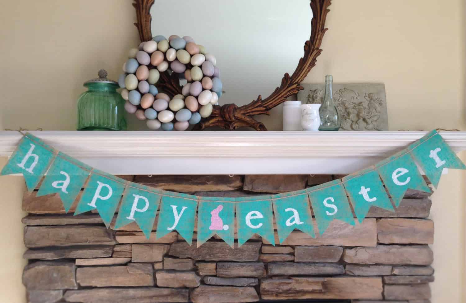 Burlap Easter banner Buy it on: www.etsy.com