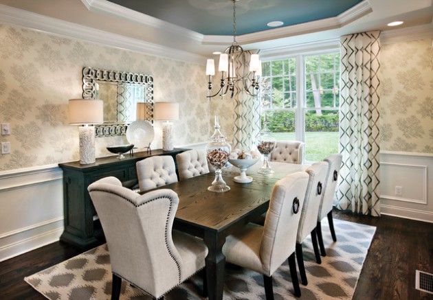 17 Lovely Dining Rooms With Cozy Upholstered Dining Chairs