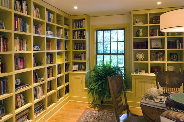 17 Charming Home Office Designs With Library 4