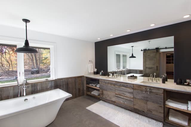 15 Classy Bathroom Designs With Reclaimed Wood 6
