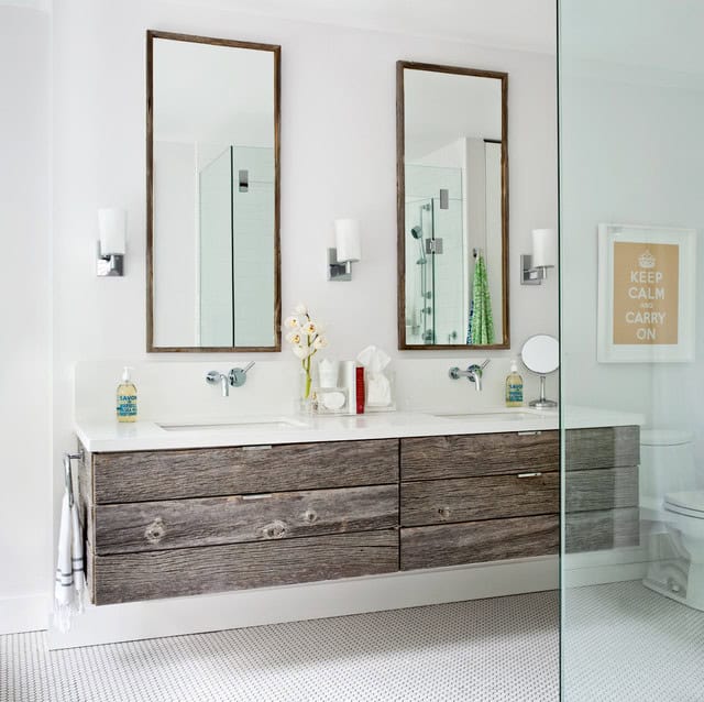 15 Classy Bathroom Designs With Reclaimed Wood 7