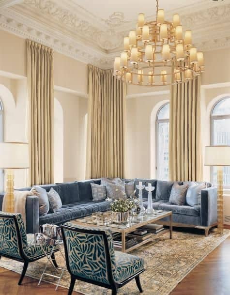 17 Extremely Amazing Interior Designs With Gold & Blue