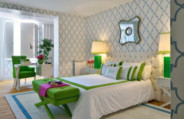 17 Interesting Wallpapers With Geometric Pattern For Every Bedroom 1