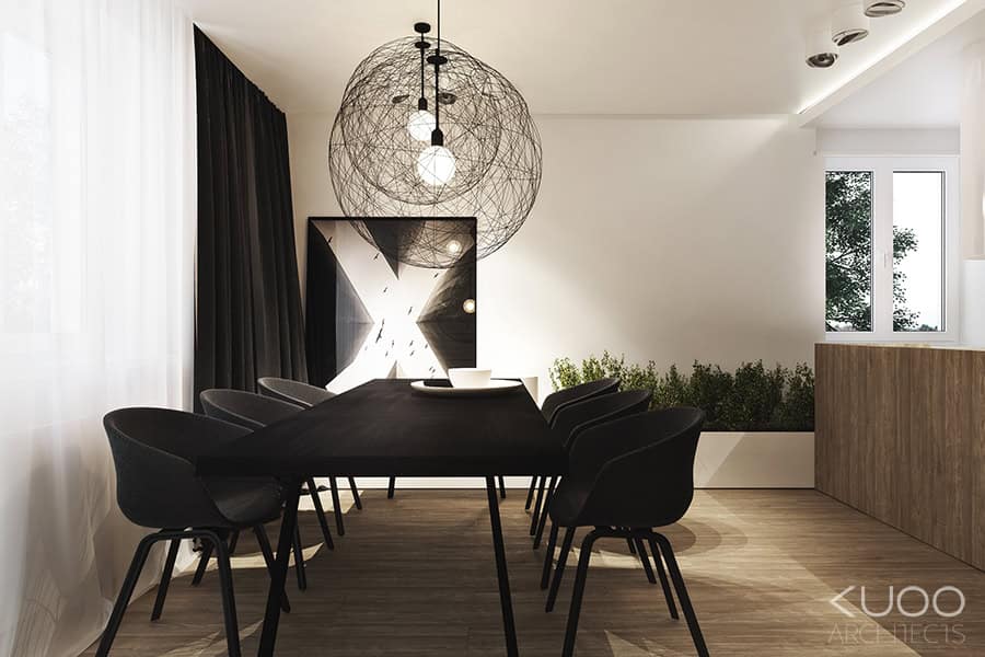 masculine dining room dark