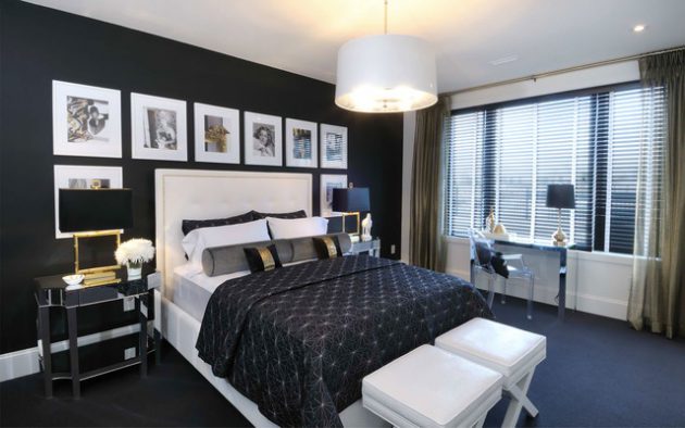 19 Stylish Bedroom Designs Will Black Wall That Exudes Elegance &amp; Sophistication