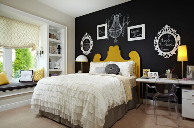 19 Stylish Bedroom Designs Will Black Wall That Exudes Elegance &amp; Sophistication