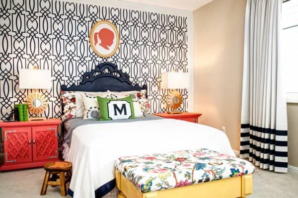 17 Interesting Wallpapers With Geometric Pattern For Every Bedroom 16