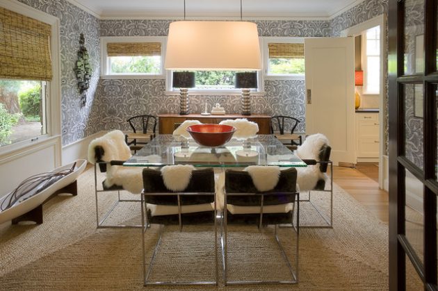 17 Adorable Dining Room Designs With Beautiful Glass Table