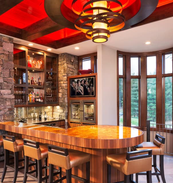 17 Extravagant Contemporary Home Bar Designs That Are Perfect For Your Parties