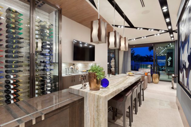 17 Extravagant Contemporary Home Bar Designs That Are Perfect For Your Parties