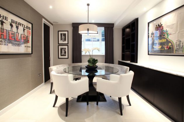 17 Adorable Dining Room Designs With Beautiful Glass Table